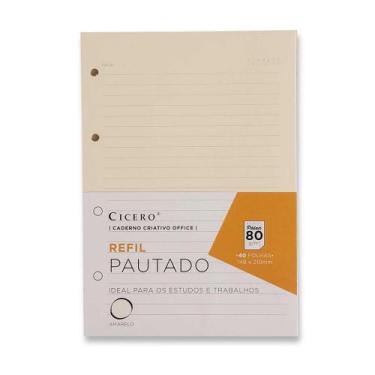 Imagem de Refil Caderno Argolado Office Cicero Polen 80g 14,8x21cm Pautado 40Fls