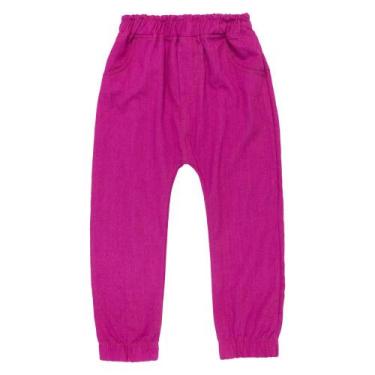 Imagem de Calça Infantil Jogger Pink Radiante Ecolinho para Meninas - Era Uma Ve