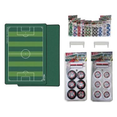 Imagem de Campo de Futebol de Botão 90x60 Cm +02 Jogos Clássicos Escolha a Cor -