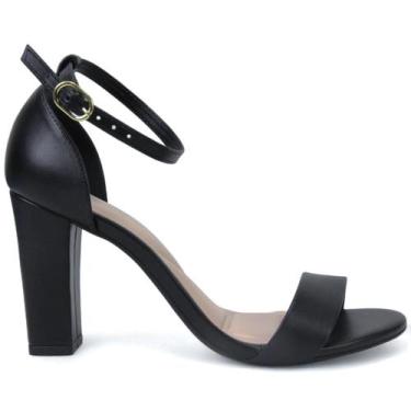 Imagem de Sandalia Salto Alto Mariotta 20836 Feminino, 37, Preto