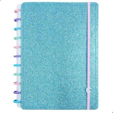 Imagem de Caderno Inteligente Lets Glitter A5 Customizável 80 Folhas Offset 90g,