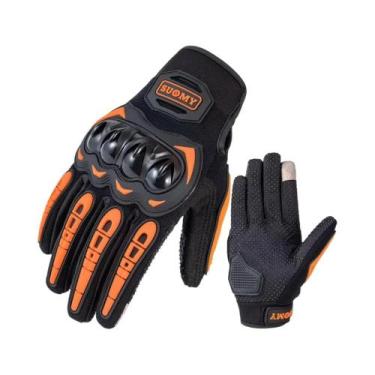 Imagem de Luvas De Motocicleta Com Tela Sensível Ao Toque, Cor Laranja, Para Hom