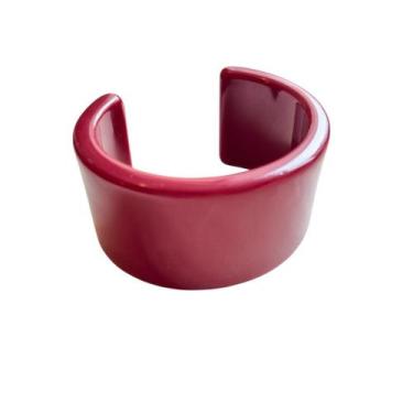 Imagem de Bracelete Acrílico Colorido Oval - - Pistache Acessórios, Vermelho