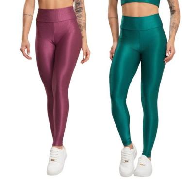 Imagem de KIT 2 Calça Legging Fitness Esmeralda Bella Fiore Roupa Para Academia 