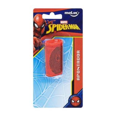 Imagem de Apontador Prático Spider-Man Com Depósito Escolar Homem Aranha Molin