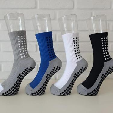 Imagem de Kit 3 Pares De Meia Masculina Antiderrapante Futebol Meião - annual so