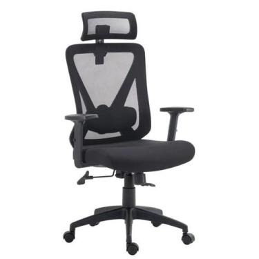 Imagem de Cadeira Escritório Ergonômica Giratoria Confortável Suporta 150 Kg Pre