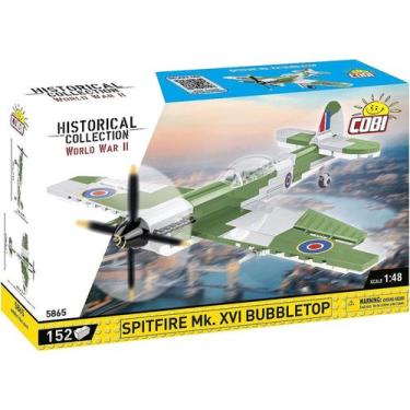 Imagem de Avião Militar Britânico Spitfire Mk.Xvi Bubbletop 152 Pçs Blocos De Mo
