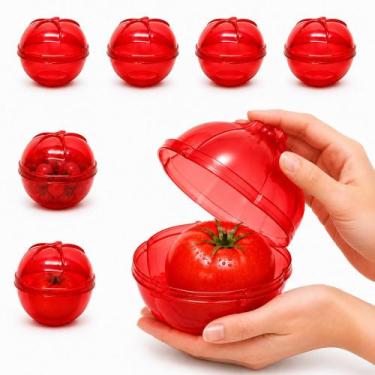 Imagem de Kit 7 Pote para Guardar Tomate sem Amassar Conserva Melhor - Flix M