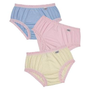 Imagem de Kit Com 3 Calcinhas Menina Minha Primeira Calcinha Infantil DelRio, 4 
