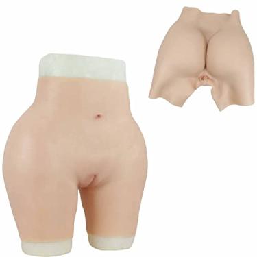 Imagem de WHG Calcinha de silicone falsa para vagina masculina sexy com controle de dedos de camelo boxer acolchoada push-up calcinha hip realçador para crossdressers, cor 3, básica
