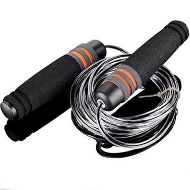 Imagem de LIANG Corda de pular ajustável sem enrolar aço inoxidável rolamento de espuma de memória cabo de salto adequado para todas as idades academia casa fitness