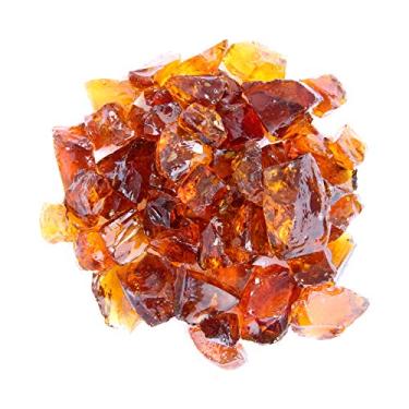 Imagem de Hiland RGLASS-AMB Pit Fire Glass i n, classificação de temperatura extrema, bom para propano ou gás natural, 4,5 kg, 4,5 kg, âmbar dourado