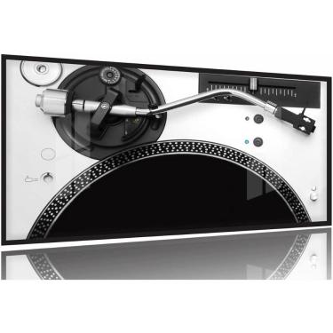 Imagem de Quadro Decorativo Toca Disco 130x60 Moldura Preta 2x2