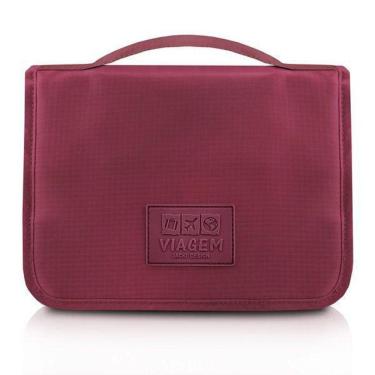 Imagem de Necessaire De Viagem Jacki Design Com Gancho Vinho