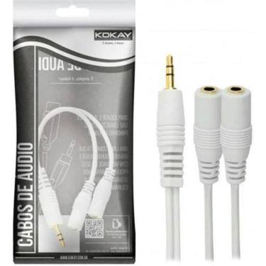 Imagem de Divisor Cabo P2 Y 1 Macho 2 J2 Fêmea Stereo X Fone De Ouvido