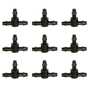 Imagem de Cozyou 50 peças de irrigação por gotejamento Conector universal 1/4 polegada Tee Tubing