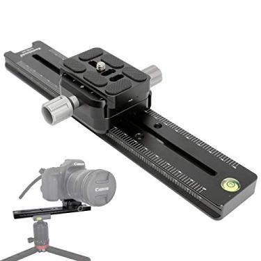 Imagem de koolehaoda 240mm Professional Rail Nodal Slide Metal Clamp de liberação rápida, Dual Dovetail Camera Bracket Mount com Double-Sided Clamp pode ser girado 90 °, para câmera com Arca Swiss compatível