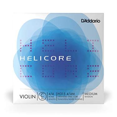 Imagem de D'Addario Corda de Violino Simples e Baixo C da Helicore, Escala 4/4, Tensão Média