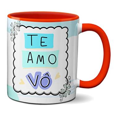 Imagem de Caneca Feliz Dia Dos Avós Presente Vovô e Neta Te Amo Vô (Vermelha)