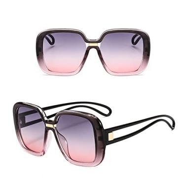 Imagem de Óculos de sol redondos superdimensionados fashion feminino vintage colorido lente oval óculos de sol masculinos populares sombras uv400,17, outros