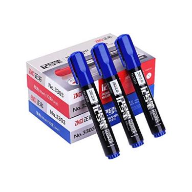 Imagem de Bestgift Marcador Artístico 2 Pontas Caixa com 10 Canetas à base de óleo Marcador Azul22