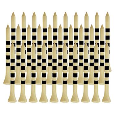 Imagem de segolike 100 peças t-shirt de madeira para bola de golfe, suporte para suporte mais estável prego para exercício infantil treinamento, 70MM