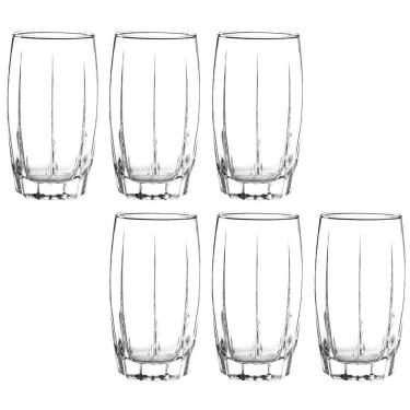 Imagem de Jogo 6 Copos De Vidro transparente Lond Drink 374ML Amadeus