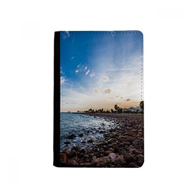 Imagem de Porta-passaporte Ocean Stone Beach Sea Picture Notease Burse carteira capa porta-cartão, Multicolor
