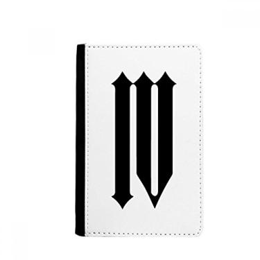 Imagem de Números romanos quatro em silhueta preta porta-passaporte Notecase Burse carteira capa porta-cartão, Multicolor