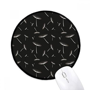 Imagem de Tapete de mouse branco dente-de-leão flores plantas desktop escritório tapete redondo para computador