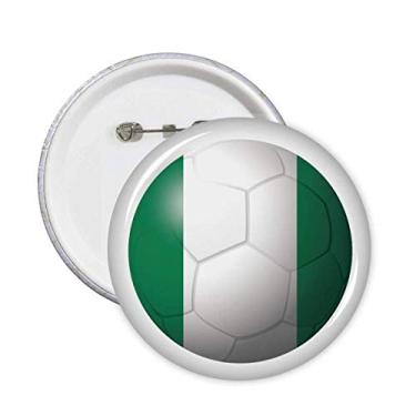 Imagem de Broche de futebol da bandeira nacional da Nigéria, broche de futebol americano, emblema, acessório, decoração, 5 peças