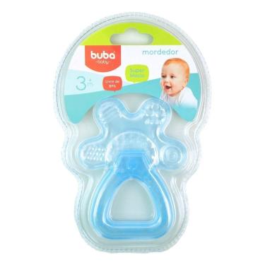 Imagem de Mordedor para Bebê Buba Gelado com Água Chocalho Azul