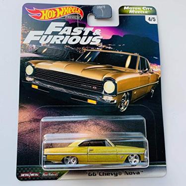Imagem de Hot Wheels Premium 2020 Motor City Muscle F&F, Gold '66 Chevy Nova