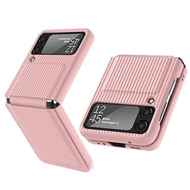 Imagem de Capa protetora para celular para Samsung Z Flip 3 ZFlip3 Flip3 Case Mala à prova de choque com dobradiça para Galaxy Z Flip 3 Cases, Rosa, Para Z Flip 3