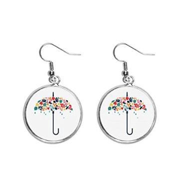 Imagem de Brinco feminino com pingente de gota, chuva, chuva, orelha, pingente, prata, joia feminina