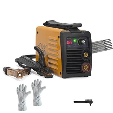 Imagem de Maquina de Solda Inversora Pró Euro GP 165 Bivolt + Luva Couro + 250g Eletrodo 6013 3,25mm