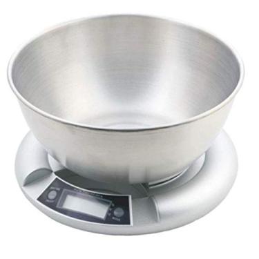 Imagem de balança alimentar digital balança alimentar digital de cozinha, balanças de cozinha pesadas em aço inoxidável com alarme temporizador com sensor de temperatura de tigela removível