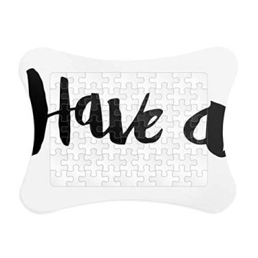 Imagem de Tenha uma elegante moldura de quebra-cabeça de escrita à mão, jogo de cartas de papel para casa