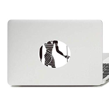 Imagem de Adesivo de notebook com emblema de vinil Totem Fresco do Egito Antigo Anúbis
