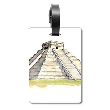 Imagem de El Castillo in Mesoamerican Mala Etiqueta de Bagagem para Cartão de Bagagem