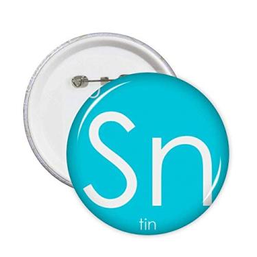 Imagem de Elementos Químicos Tabela de Período Metais Pobres Tin Sn Pins Emblema Emblema Acessório Decoração 5 peças