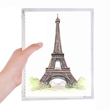 Imagem de Caderno Paris Torre Eiffel na França Diário Folhas Soltas Recarregável Diário Papelaria