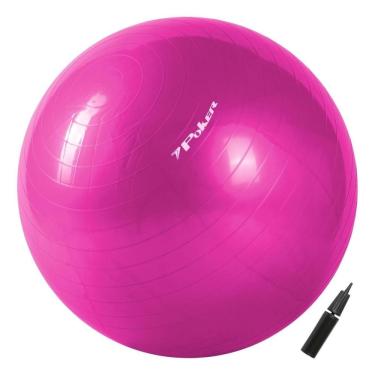 Imagem de Bola de Pilates Suiça Gym Ball com Bomba de Ar 65cm 09093-RO, Cor: Rosa, Tamanho: ÚNICO