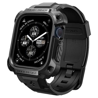 Imagem de Spigen Tough Armor Pro Metal para Apple Watch Series 9/8/7 45mm Capa Aço Inoxidável Durável com Pulseira - Preto