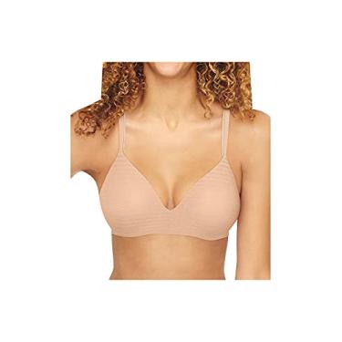 Imagem de Hanes Ultimate Camiseta feminina Ultimate sem fio macia Dhhu03, Micro bolinhas nude, 34A