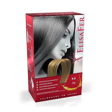 Imagem de Elisafer, Kit de coloração Permanente, Prefect Affair, Bisnaga 50g + Emulsão 75ml + Sache 30g, Nº 8.0, Louro Claro