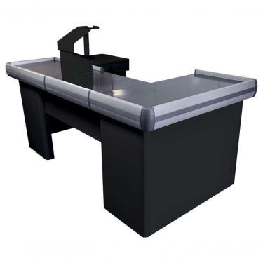 Imagem de Check Out 2,00 Metros Perfil Rígido C/ Recorte P/ Balança Preto