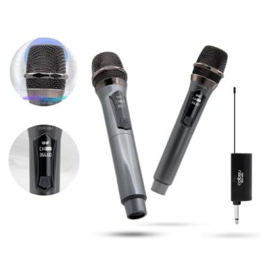 Imagem de Microfone Sem Fio Duplo Profissional Dinâmico Recarregável com Excelência sonora