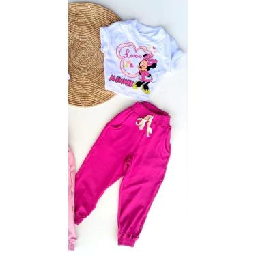 Imagem de Conjunto Infantil Blogueirinha Menina - Calça Jogger Xadrez